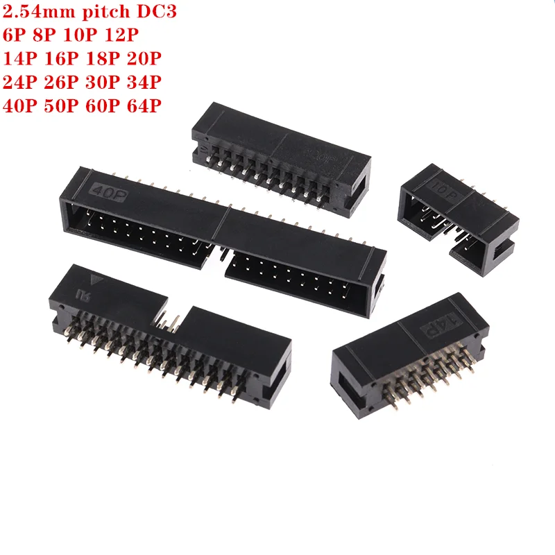 ISP  ƮƮ   PCB Ŀ IDC  ڽ, 2.54mm ġ DC3, 6, 8, 10, 14, 16, 20, 26, 30, 34, 40, 50, 64P, 10  JTAG